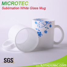 Tasse de verre de sublimation enduite blanche de 11oz (MT-B025)